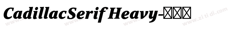 CadillacSerif Heavy字体转换 CadillacSerif Heavy字体转换